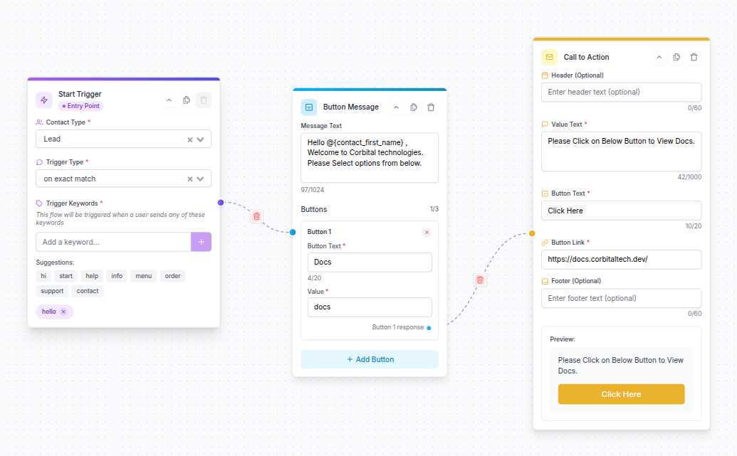 Button Message Component