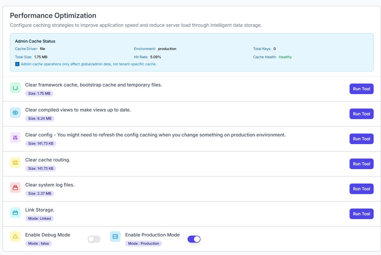 WhatsMarkSaaS Cache Management