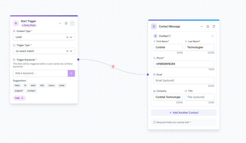 Contact Card Component