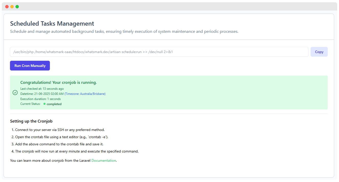 WhatsMarkSaaS Email Settings
