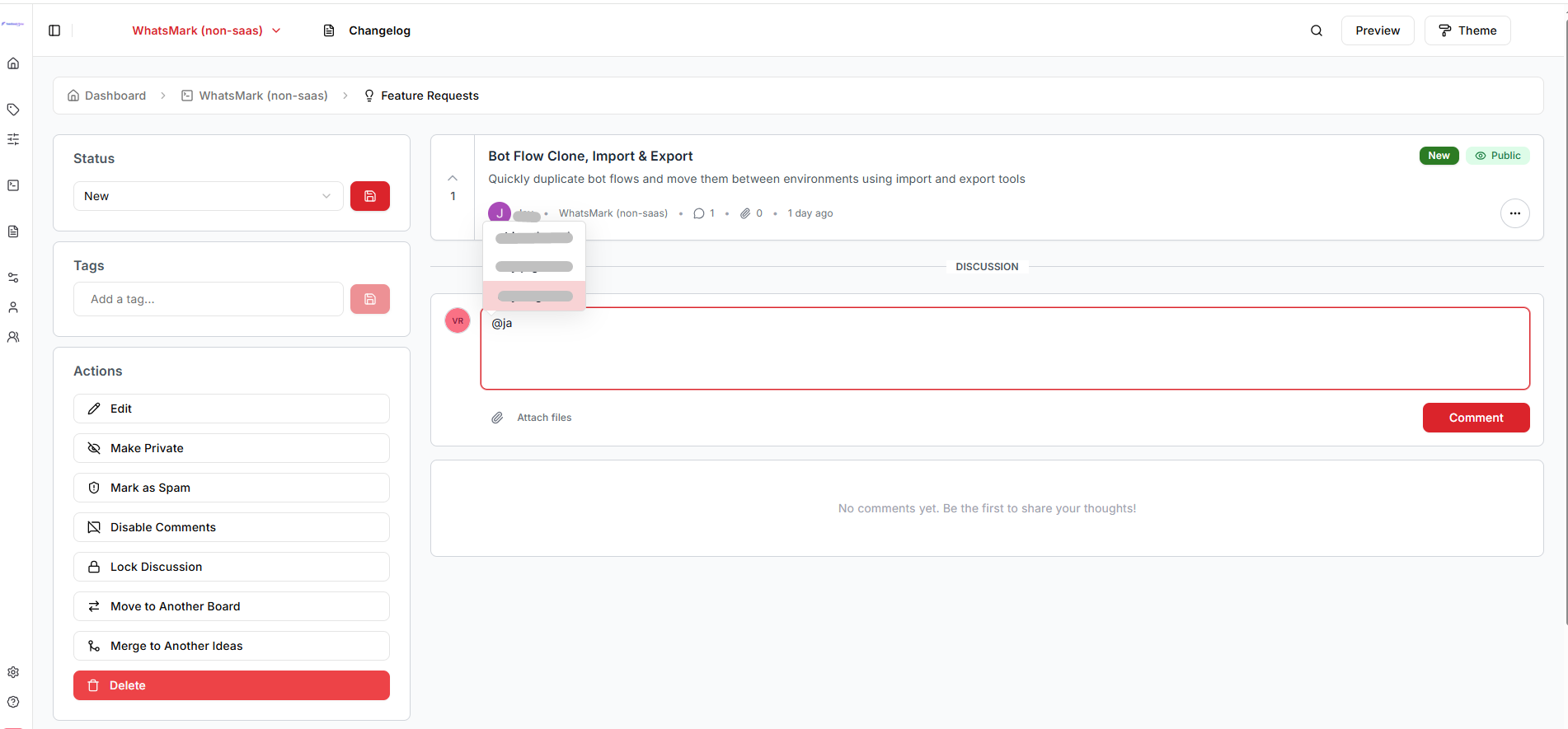 Mention Autocomplete