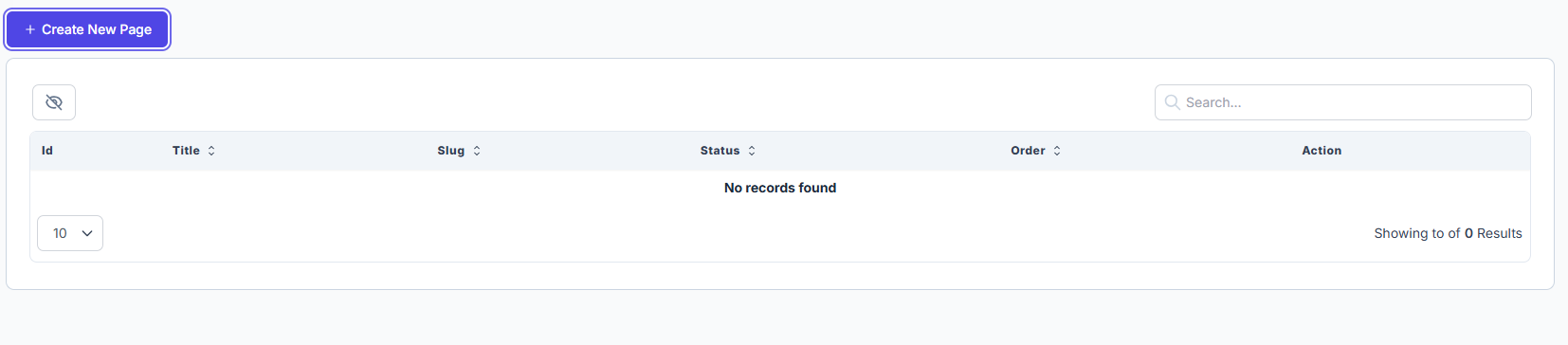 Page List View