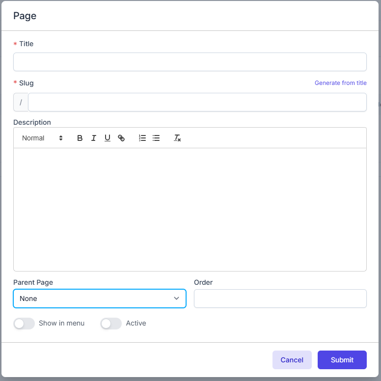 Create Page View