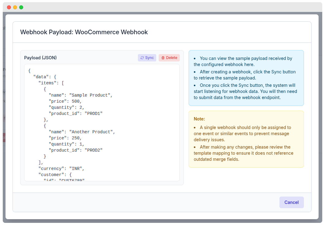 Webhook Payload Test