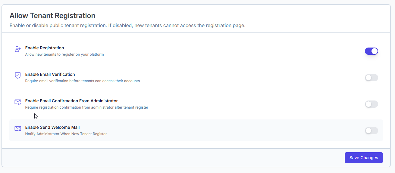 WhatsMarkSaaS Tenant Settings