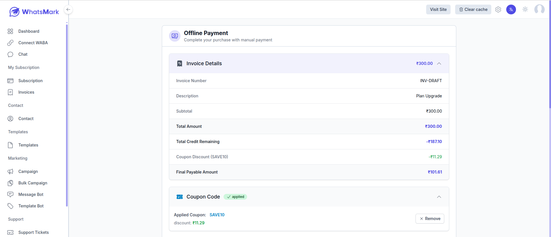 Tenant Coupon Usage Flow