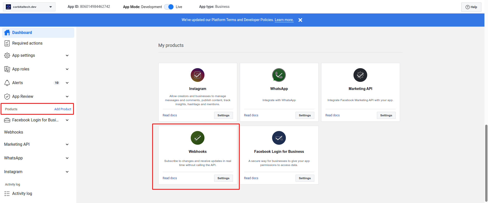 Webhook Product