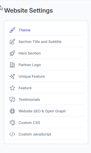 Website-Settings