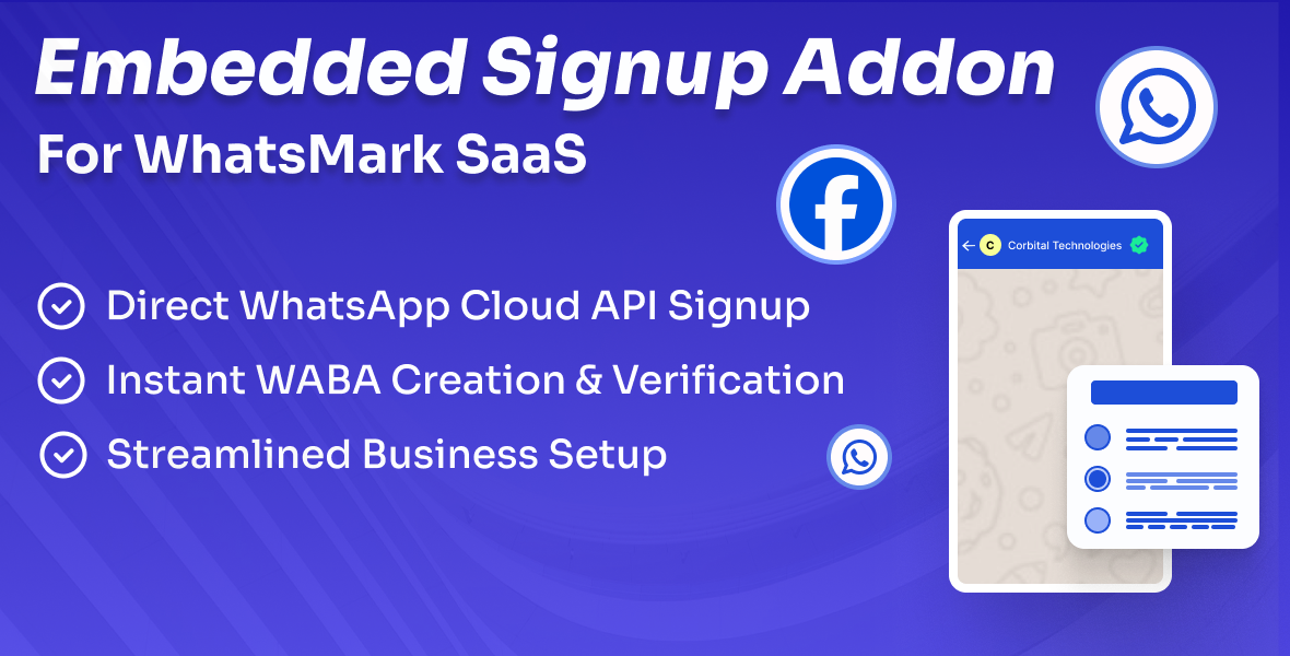 WhatsApp Embedded Sign-up Addon for WhatsMarkSaaS