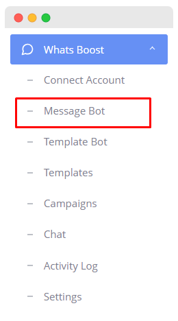 message-bot-menu